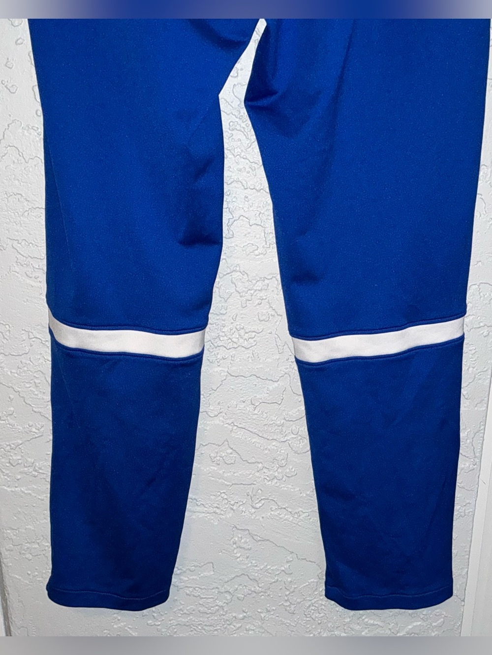 Under Armour Royal Blue & White Warm Up Pants with Zipper on Ankles - Picture 5 of 8